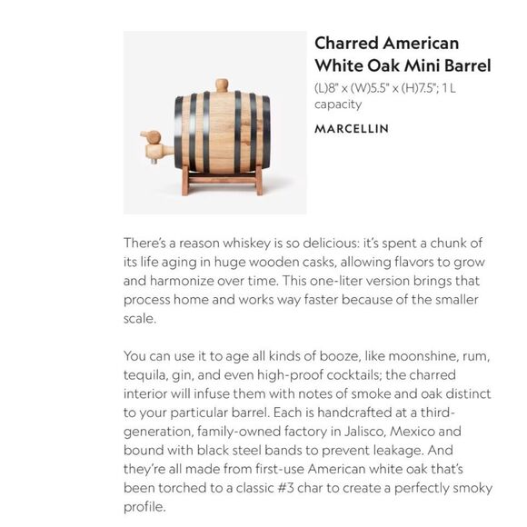 NWT bespoke CAST your own Whisky,gin,rum Barrel - Picture 4 of 4